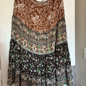 Vintage White Stag Maxi Skirt